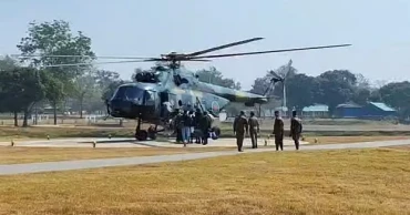 হেলিকপ্টারে করে খাগড়াছড়ির ৩ ভোটকেন্দ্রে পৌঁছেছে নির্বাচনি সরঞ্জাম