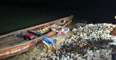 এক রাতের অভিযানে ১২ হাজার ঘনফুট পাথর ফিরল সাদাপাথরে