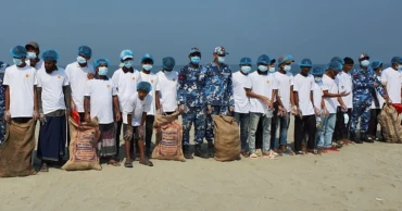 সেন্টমার্টিনের পরিচ্ছন্নতা অভিযান শুরু