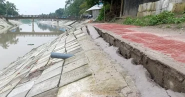 কাজ শেষ হওয়ার আগেই রংপুরে নদী তীর রক্ষা বাঁধে ধস
