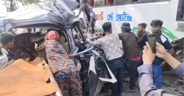ঢাকা-বরিশাল মহাসড়কে বাস ও মাইক্রোবাসের সংঘর্ষ, নিহত ২