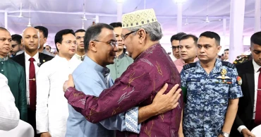 একসঙ্গে ঈদের নামাজ আদায় করলেন রাষ্ট্রপতি ও প্রধানমন্ত্রী