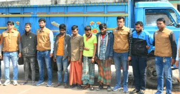 চালক-সহকারীর হাত-পা বেঁধে ধানবোঝাই ট্রাক ডাকাতি, গ্রেপ্তার ৬