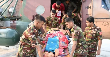 Army airlifts elderly Bom woman from Bandarban to CMH for treatment