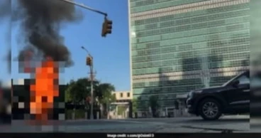 Man dies after setting himself on fire outside UN headquarters in New York