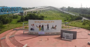 Graffiti on July movement inaugurated at Padma Bridge