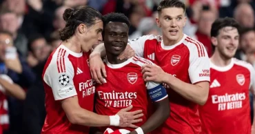 Saka sends Arsenal into first Champions League final in 20 years