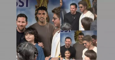 Messi meets Shah Rukh Khan during GOAT India Tour