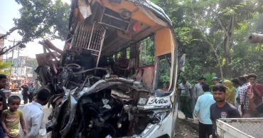14 killed, 25 injured in bus-truck collision in Natore