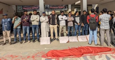 Islamic University students demand justice for murdered fellow student