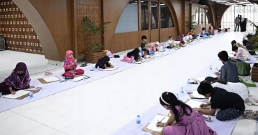 Children paint spirit of July at Parliament Secretariat competition
