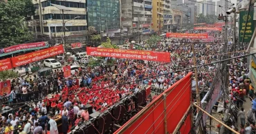 Thousands gather at Nayapaltan rally for Sramik Dal’s rally