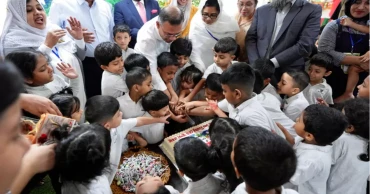 PM shares joyful moments with children at Bhumi Bhaban day-care centre
