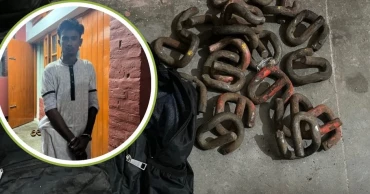 Man held while stealing rail clips in Mymensingh
