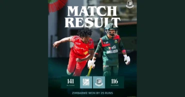 Zimbabwe beat Bangladesh by 25 runs despite Nahid's record ODI spell