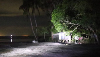 100 meters Naria protection embankment collapses