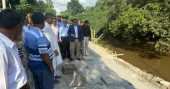 Shahe Alam visits collapsed road in Gazipur following PM's directives