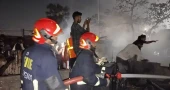 Fire breaks out at Korail Slum in Banani