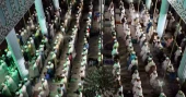 Muslims observing Lailatul Qadr with special prayers and Quran recitations