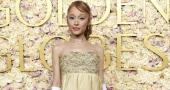 Golden Globes Fashion: Ariana Grande eschews Glinda pink for pale yellow (brick road) silk