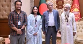 Family members of July martyr Mugdho meets President