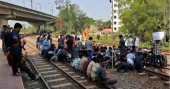 Gazipur Digital University students stage protests disrupting train services