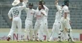 Awais hits debut ton but Mehidy and Taskin dismantle Pakistan middle order