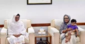PM Hasina consoles family of fallen Squadron Leader Asim Jawad