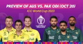 Preview of AUS vs. PAK ODI in ICC World Cup 2023