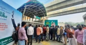 Long queues seen at Agargaon station as metro rail opens to public