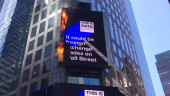 Digital billboard catches fire in Times Square
