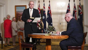 Morrison sworn in as Australia's prime minister