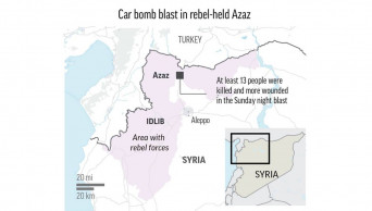 Car bomb kills 13 in rebel-held northern Syrian town