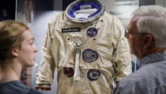 Statues, education center honor Neil Armstrong at museum