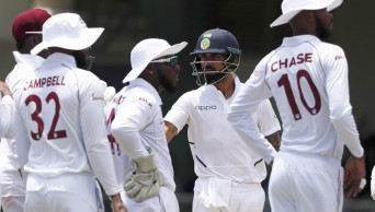 India reaches 264-5 vs West Indies at stumps on Day 1
