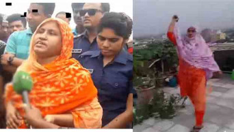 Police detain rooftop tree-cutting woman in Savar