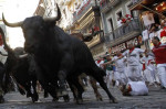 6 hospitalized after slow fifth bull run in Pamplona