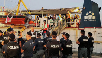 Migrant aid ship rams Italian police boat; captain arrested