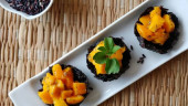 Go healthy with this Black Rice Tarts and Mango-Chia Seed Topping recipe