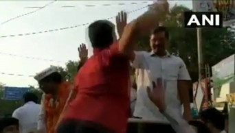 Arvind Kejriwal slapped during roadshow in Moti Nagar