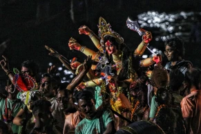 Bijoya Dashami: durga puja ends with immersion of goddess