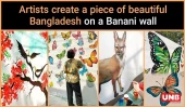 Artists create a piece of beautiful Bangladesh on a Banani wall